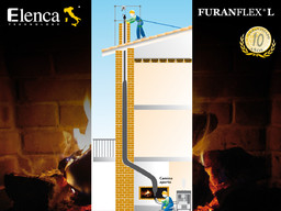 Ejemplos de instalación de FuranFlex®: Chimeneas; madera y otros combustibles sólidos